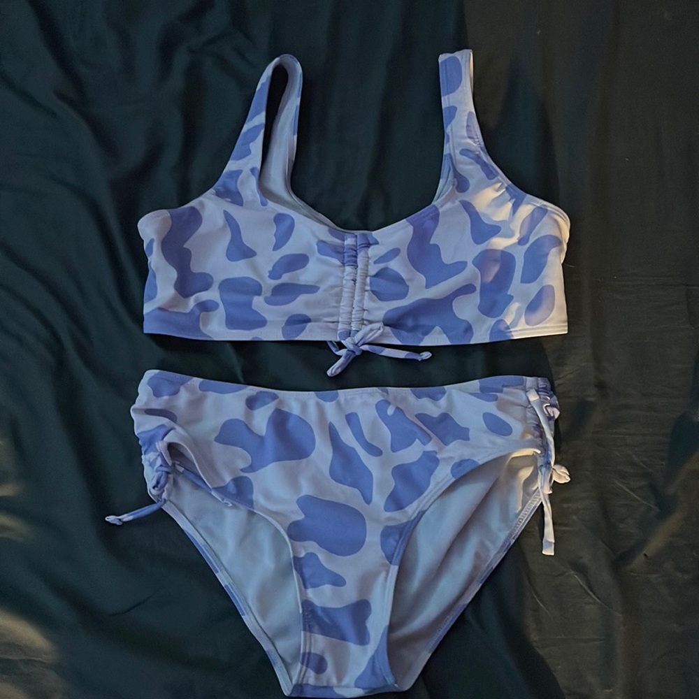A swimsuit cow print